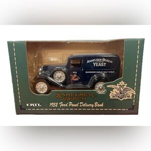 ERTL 1932 Ford Anheuser-Busch Budweiser Panel Bank 1/25 Die Cast Metal CV‎ JD